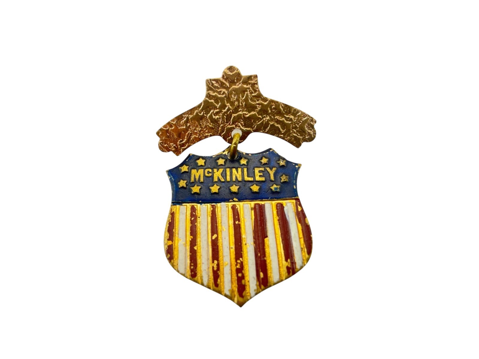ANTIQUE 13 STAR McKINLEY PINBACK BADGE MEDAL