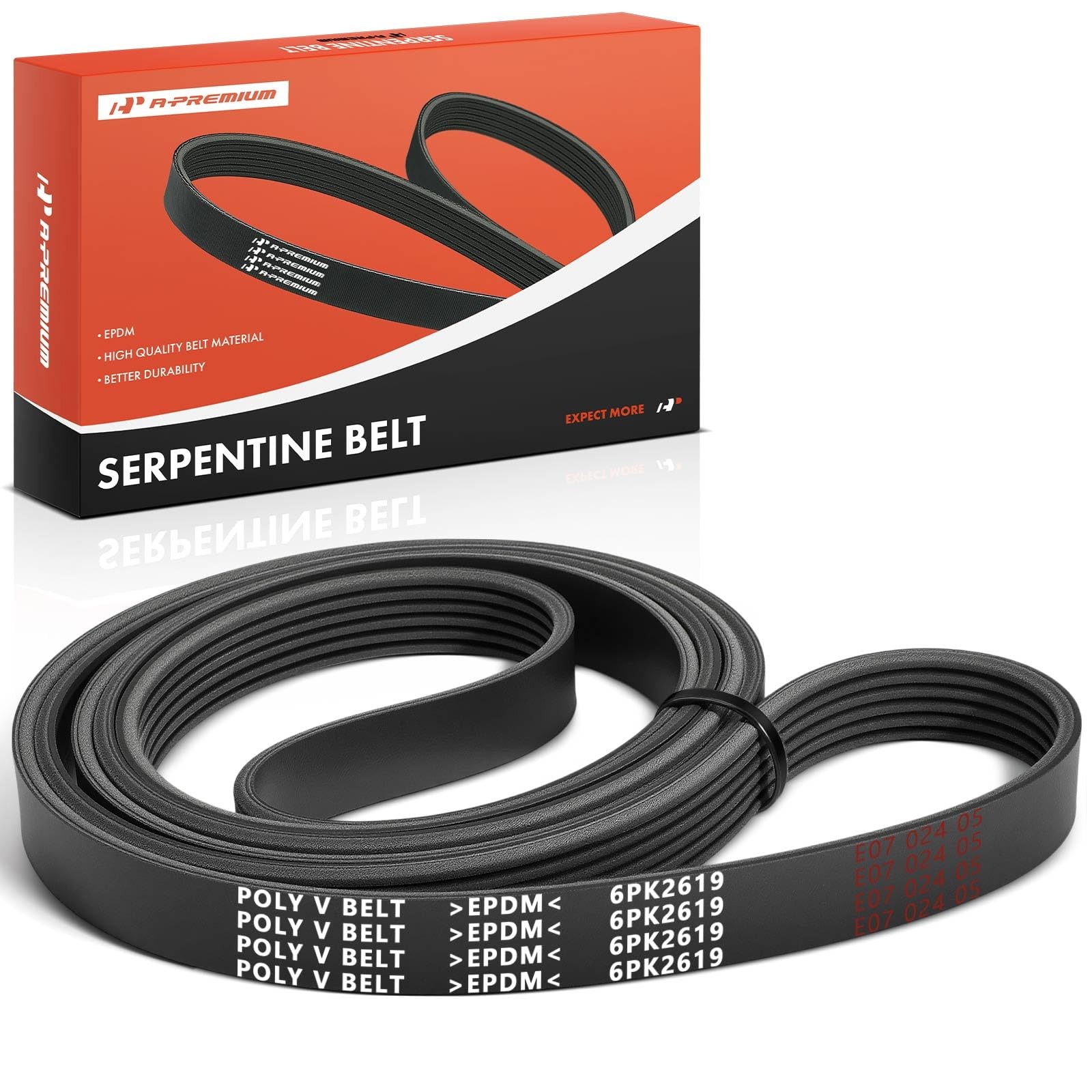A-Premium Serpentine Belt 6-Rib 103.1 In | Compatible with Ford F-150 1997-20...