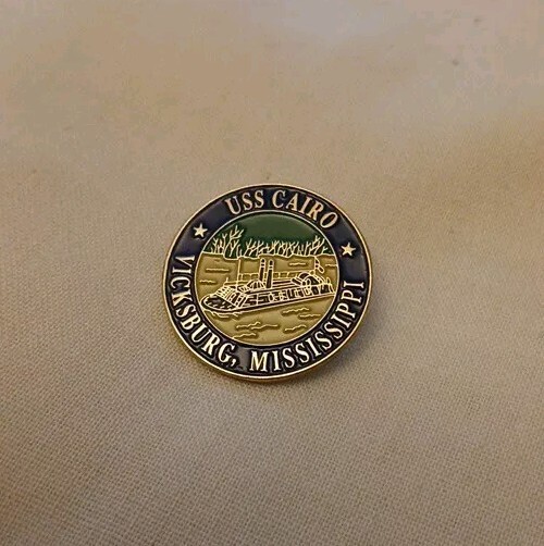 USS Cairo Vicksburg Mississippi Collectible Pin Souvenir Excellent Condition