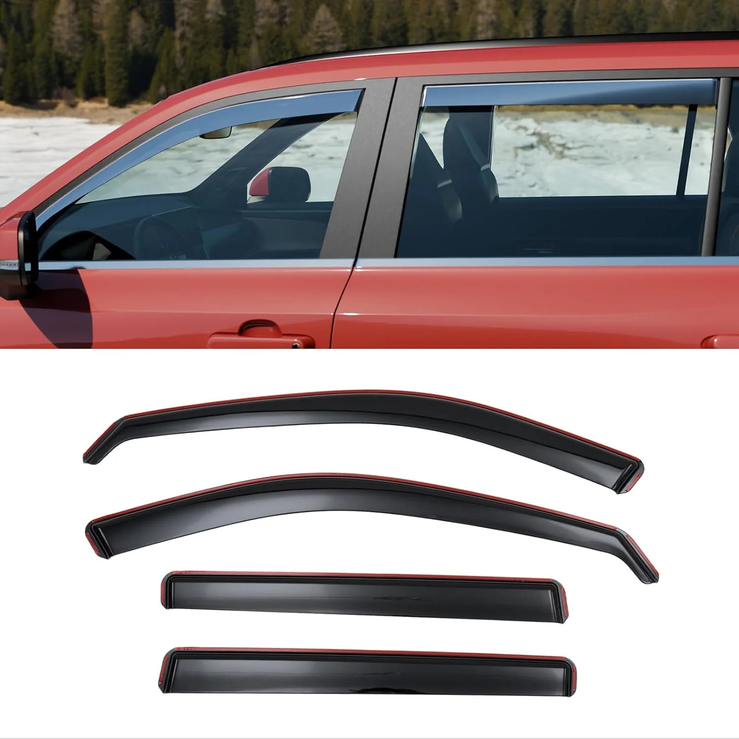 Visor Rain Guards Compatible with 2024 2025 2026 Toyota Grand Highlander Front a