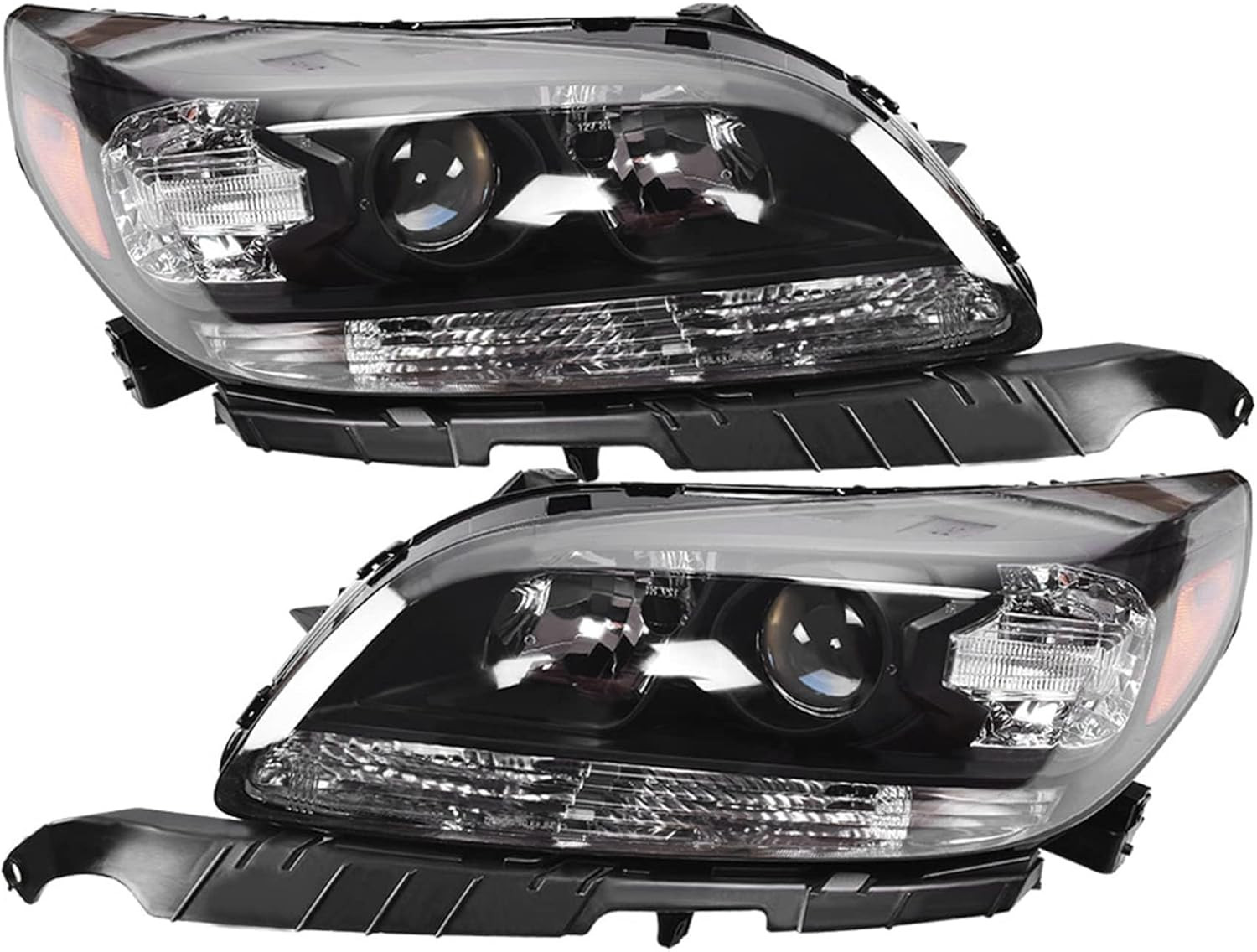 a Pair Headlight Assembly Halogen Driver Left and Passenger Right Side Front Hea