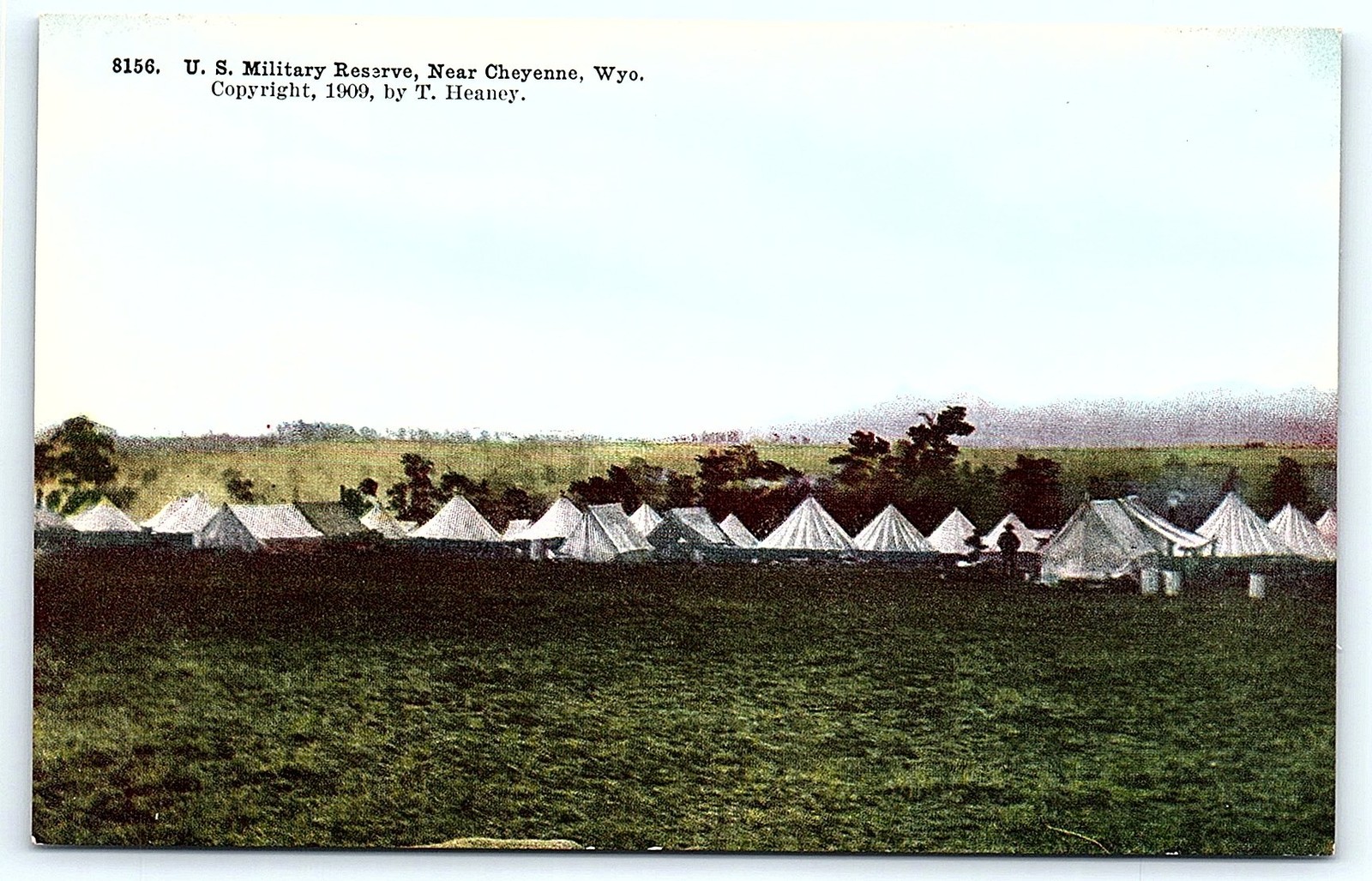 1909 PC: US Military Reserve, Cheyenne, WY. Tents.