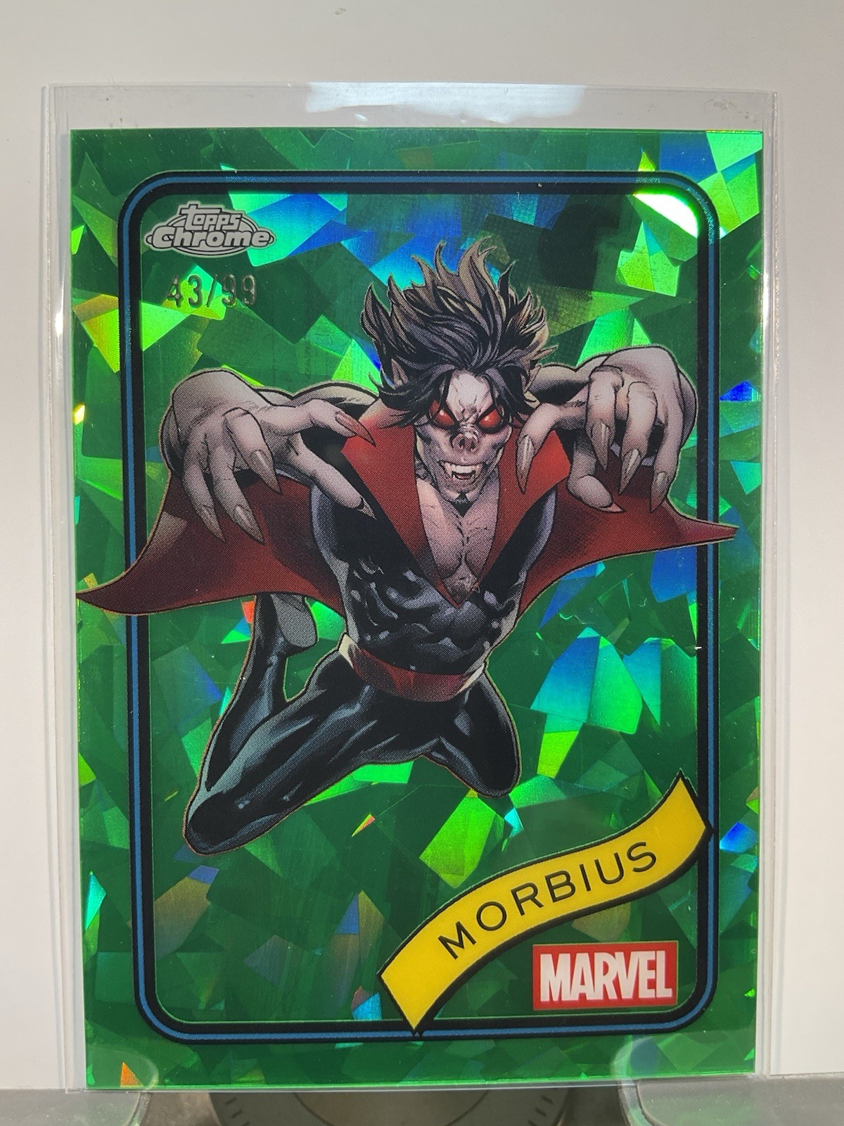 2025 Topps Chrome Green Refractor #166 Morbius /99