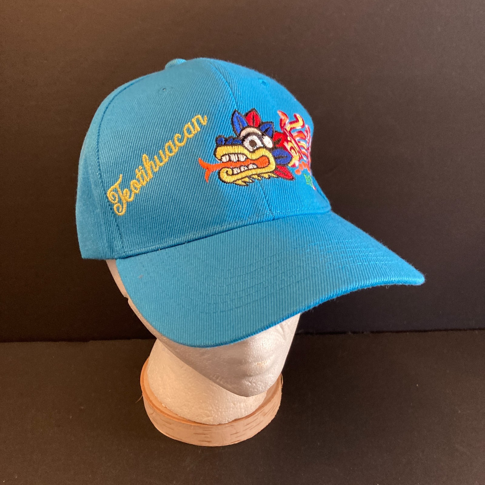 Teotihuacan Mexico Travel Souvenir Hat | Quetzalcoatl Adjustable Ball Cap | OSFA