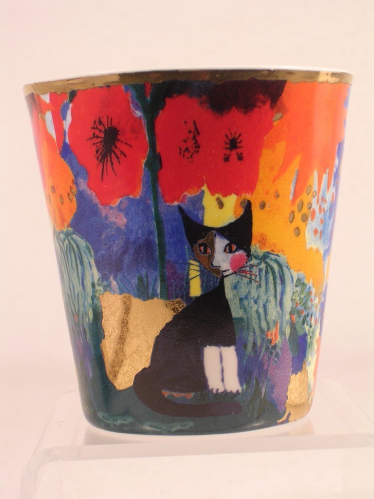 Goebel R.Wachtmeister \'Serafina\'-Cat Dream Votive Tealight Holder  128175  NEW