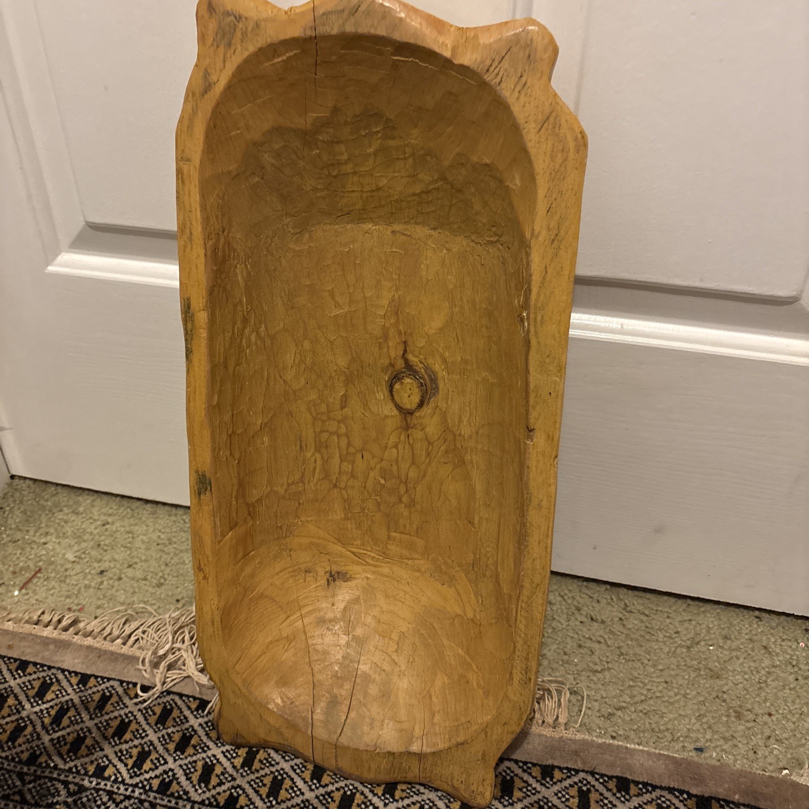 Large 19th C. American Wood Dough Bowl