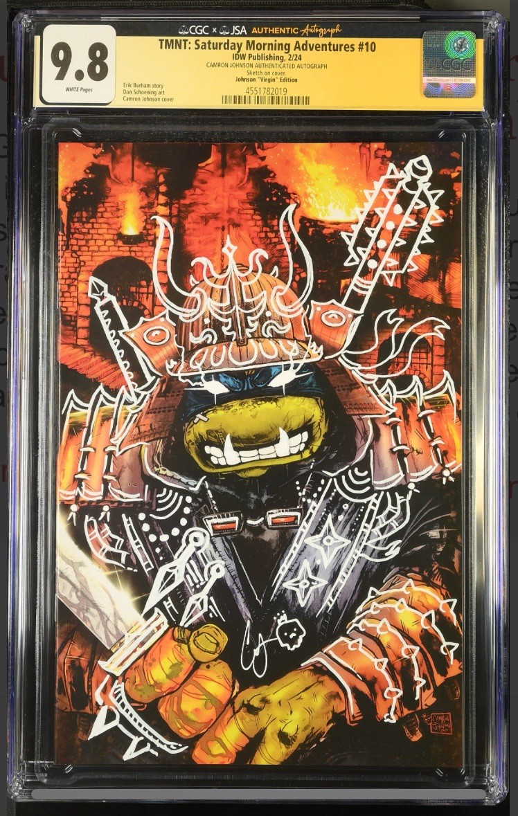 TMNT Saturday Morning Adventures CGC 9.8 JSA sig Camron Johnson w/ remark TMNT Saturday Morning Adventures CGC 9.8 JSA sig Camron Johnson w/ remark
