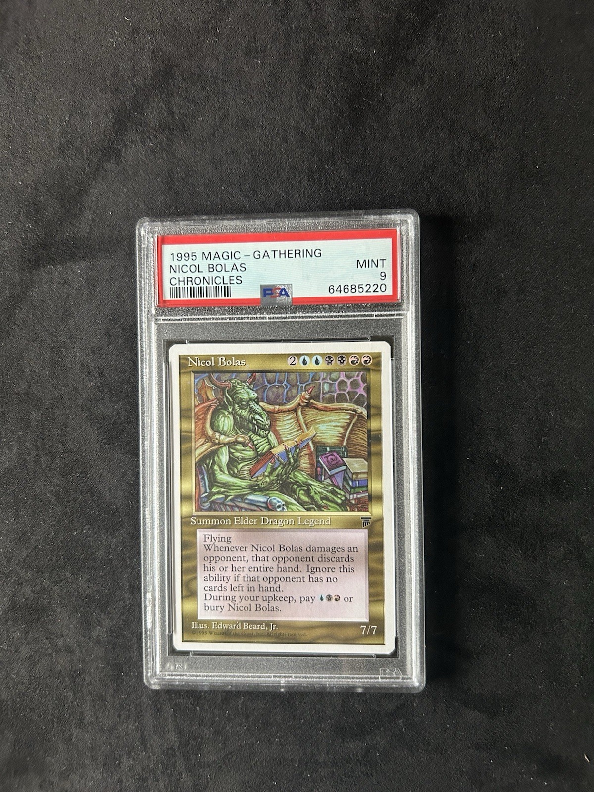 PSA 9 Nicol Bolas Chronicles ENG 1995 Magic The Gathering Edward Beard Jr. MINT
