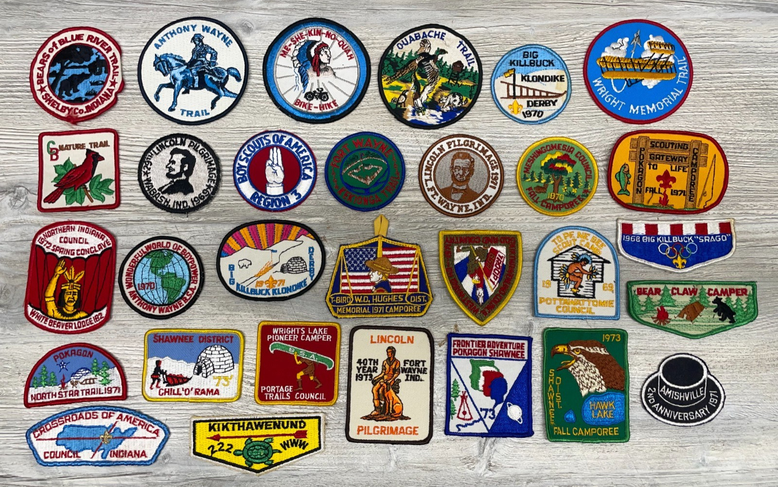 30 Mixed Vintage Boy Scout Patches - See Photos -  - Lot #1