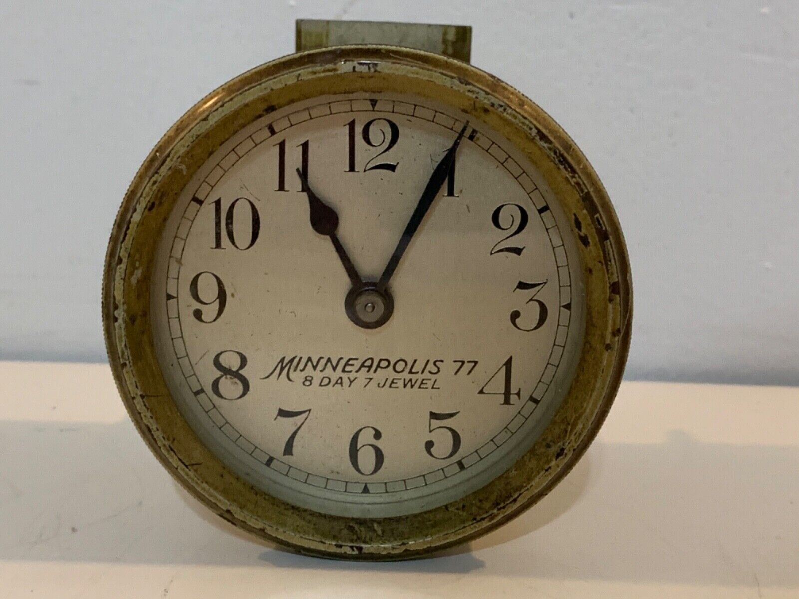 Vintage Minneapolis Honeywell 77 8 Day Brass Clock Untested