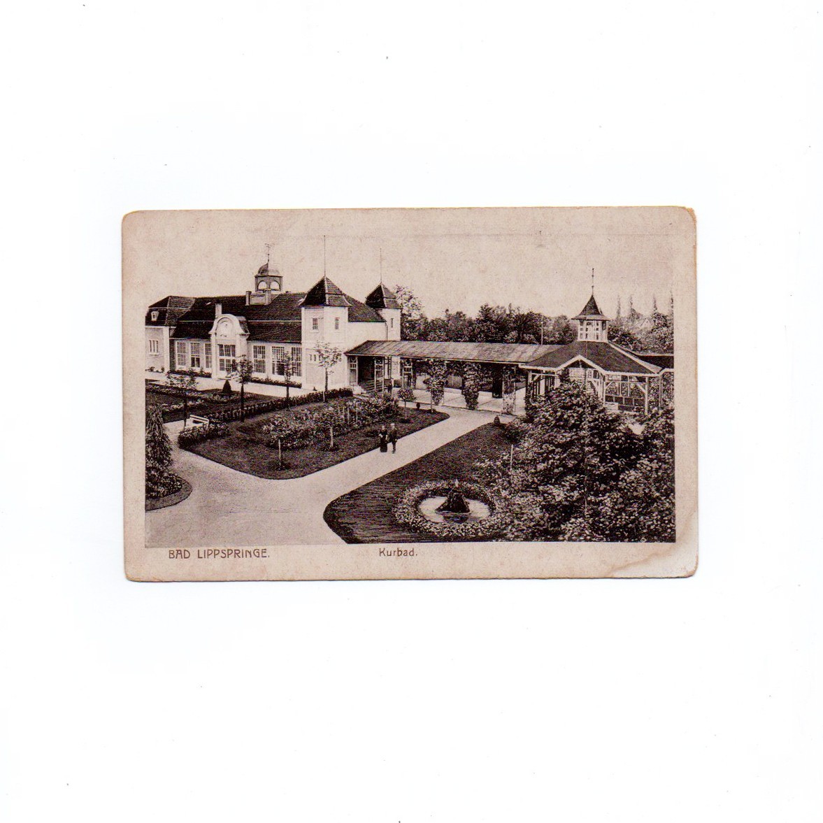C19th Vintage Postcard | Bad Lippspringe Kurbad Musikpavillon / German Postcard