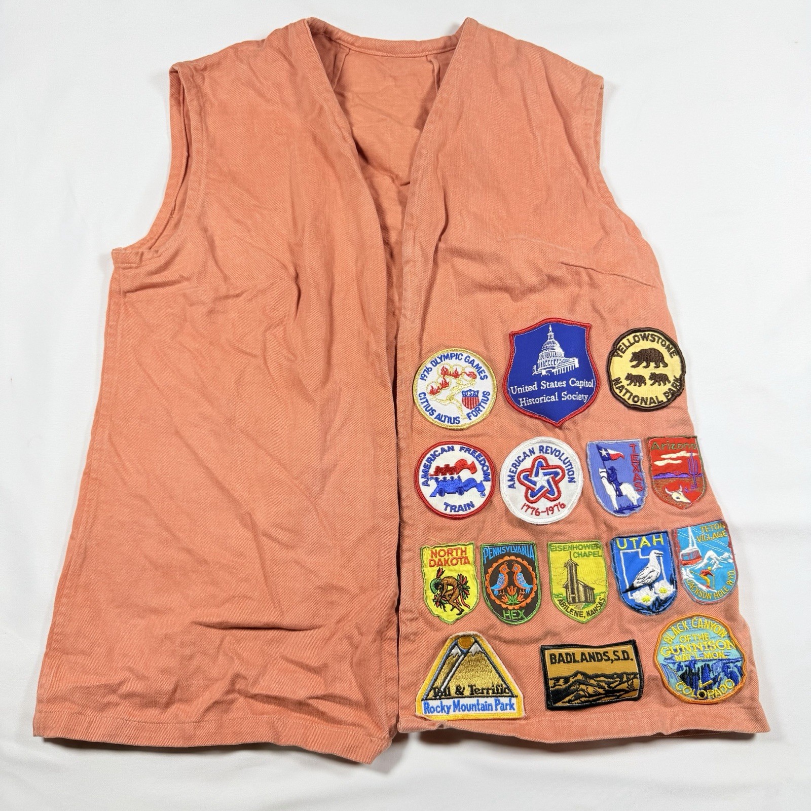 vintage NCHA National Campers and Hikers Association Style vest With Patches