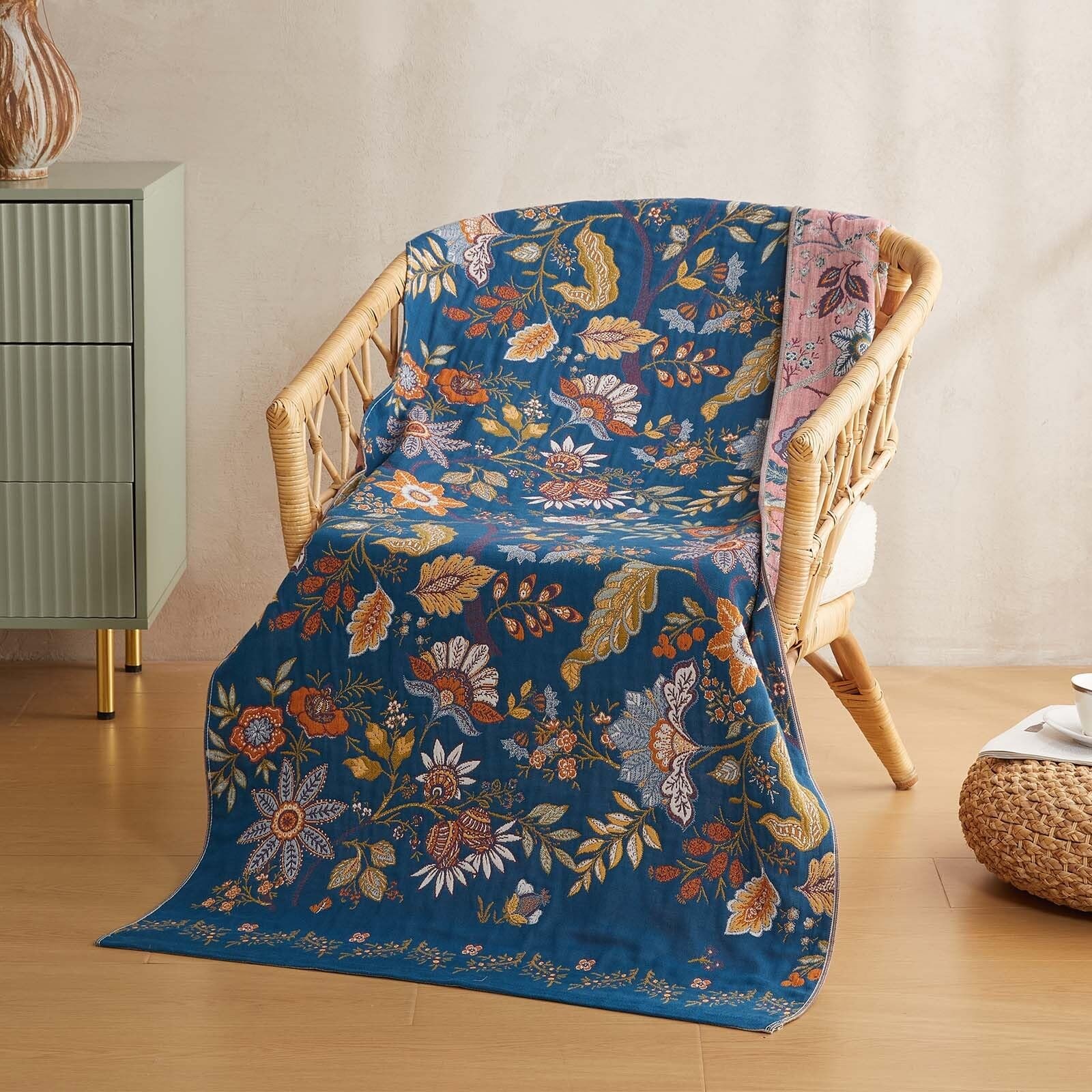 Xiblc Boho Bath Towels 30 X 60 Luxury Floral Bath Towels Beach Towels Blue 100