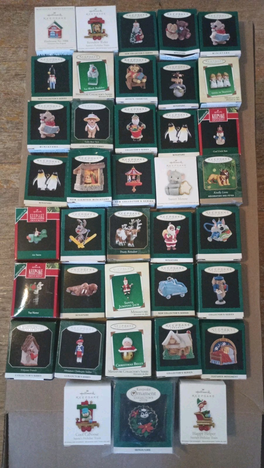 Lot of 38 Hallmark Keepsake Miniature Ornaments in Original Boxes READ