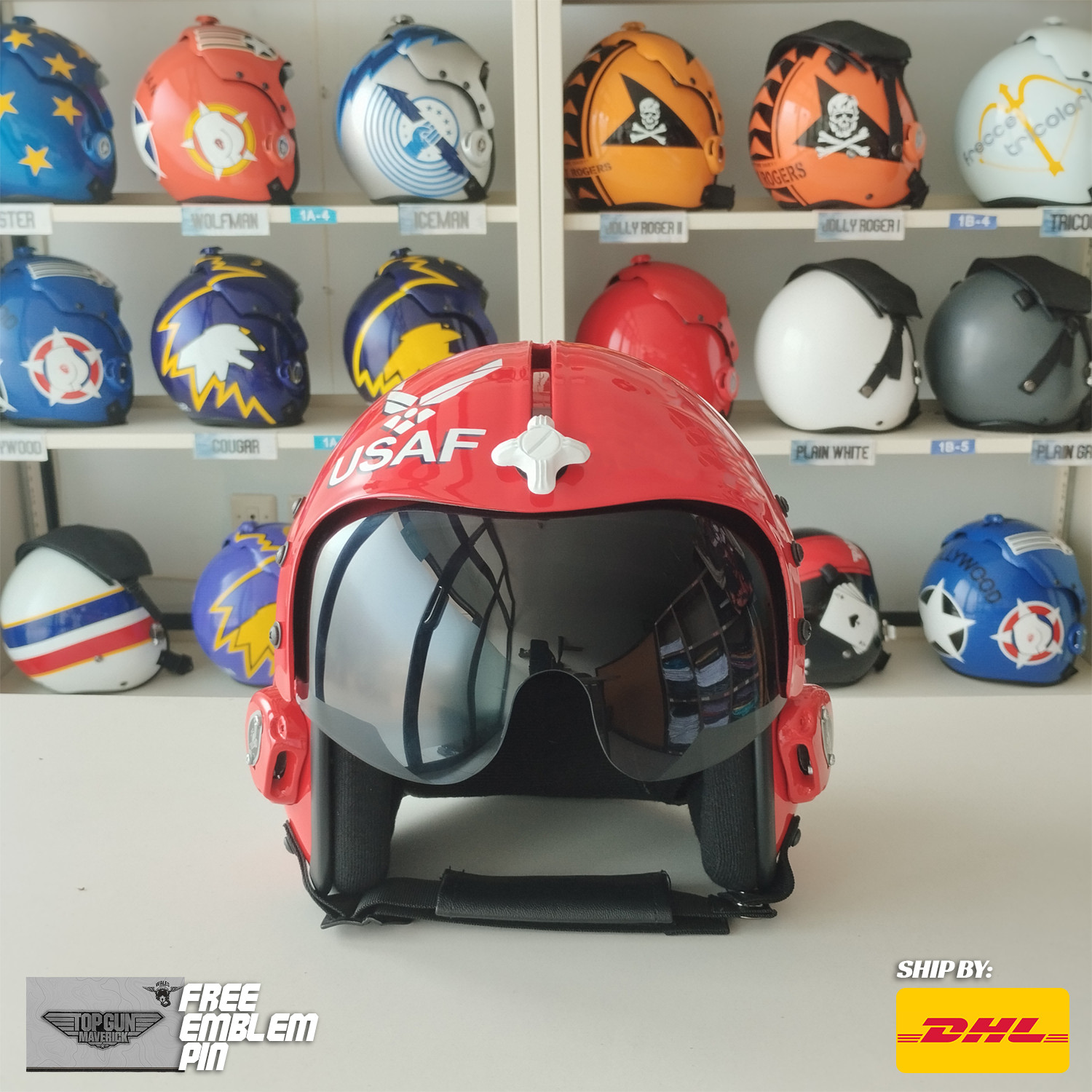 THUNDERBIRDS SQUADRON FLIGHT HGU-33 HELMET PROP PILOT USAF US AIR FORCE AVTR V2 THUNDERBIRDS SQUADRON FLIGHT HGU-33 HELMET PROP PILOT USAF US AIR FORCE AVTR V2