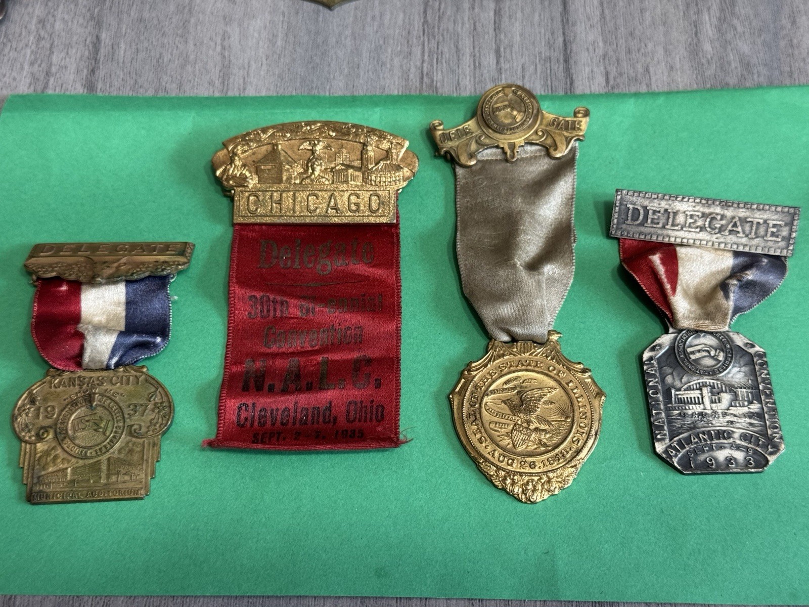 1930-1937 National Association of Letter Carriers Delegate Convention Medals