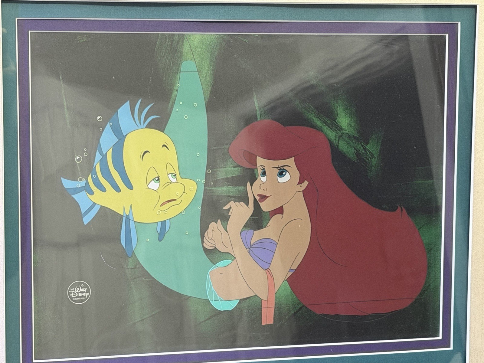 Walt Disney Company Disney The Little Mermaid Ariel & Flounder production Cel