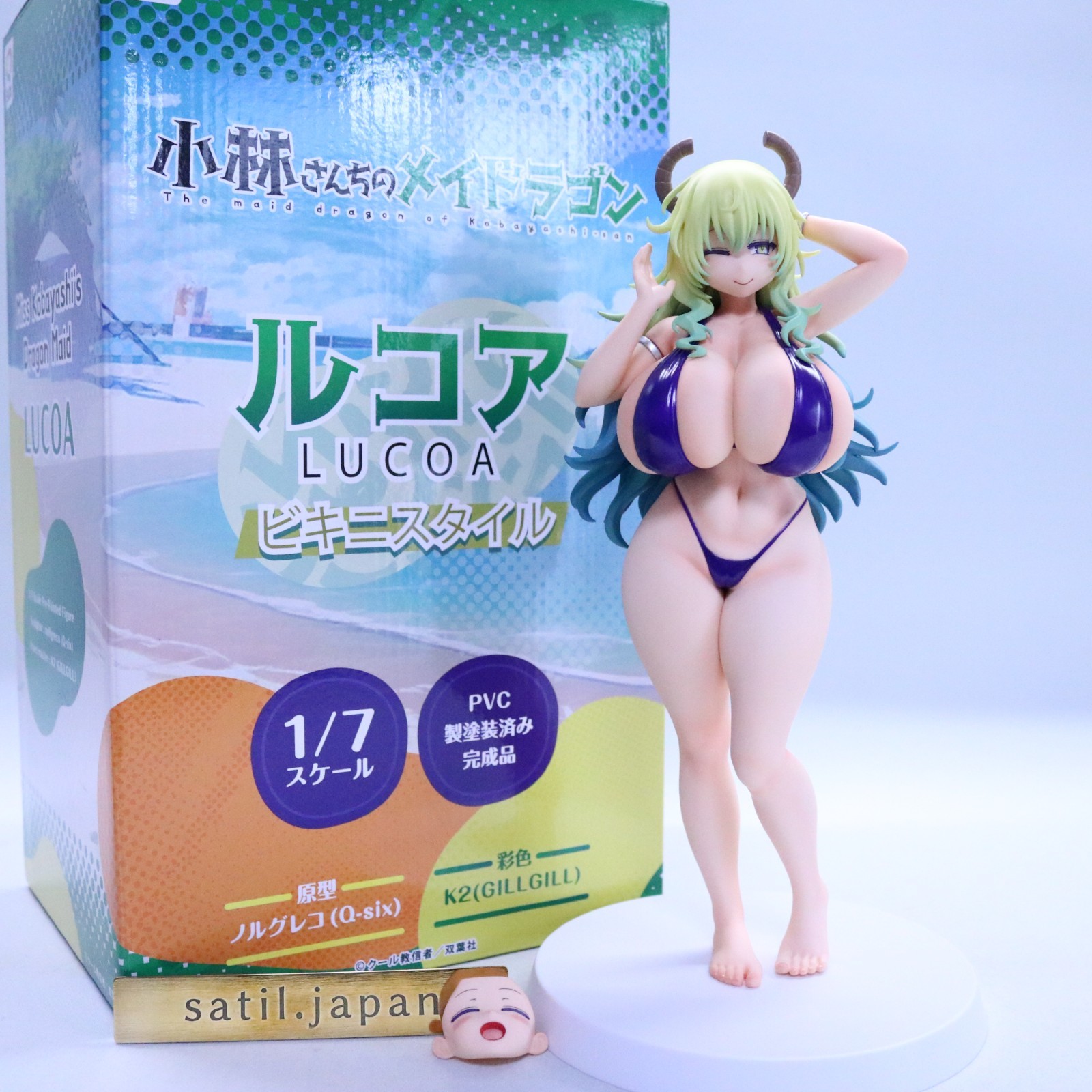 [USED] Q-six Miss Kobayashi's Dragon Maid Lucoa Bikini Style 1/7 Figure