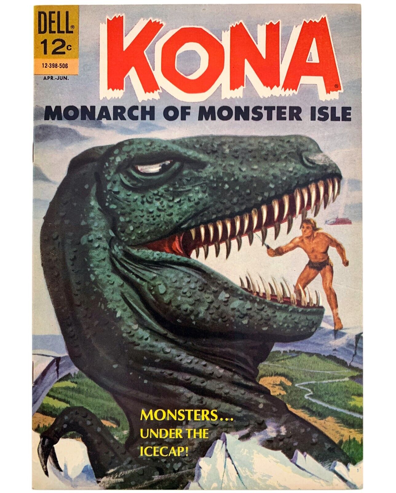 KONA Monarch of Monster Isle #14 Sam Glanzman Artwork Vintage Comic Dell 1965 VF