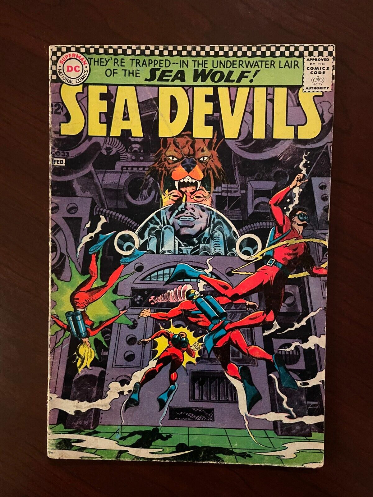 Sea Devils #33 (DC Comics 1967) Silver Age Henry Boltinoff Sea Wolf 4.0 VG