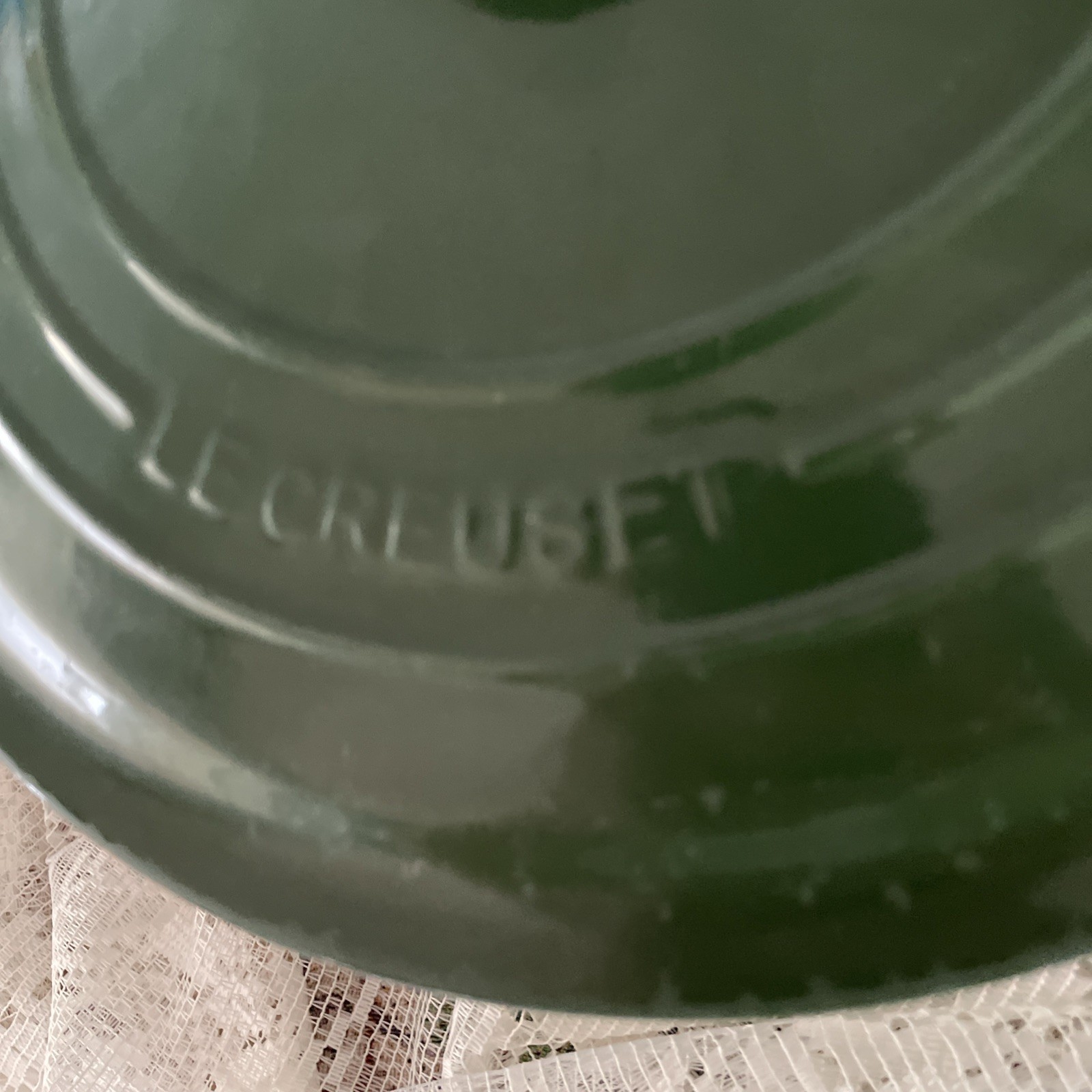 Le Creuset VTG  Dutch Oven 28 7.25 Qt Cast Iron Dark Green French