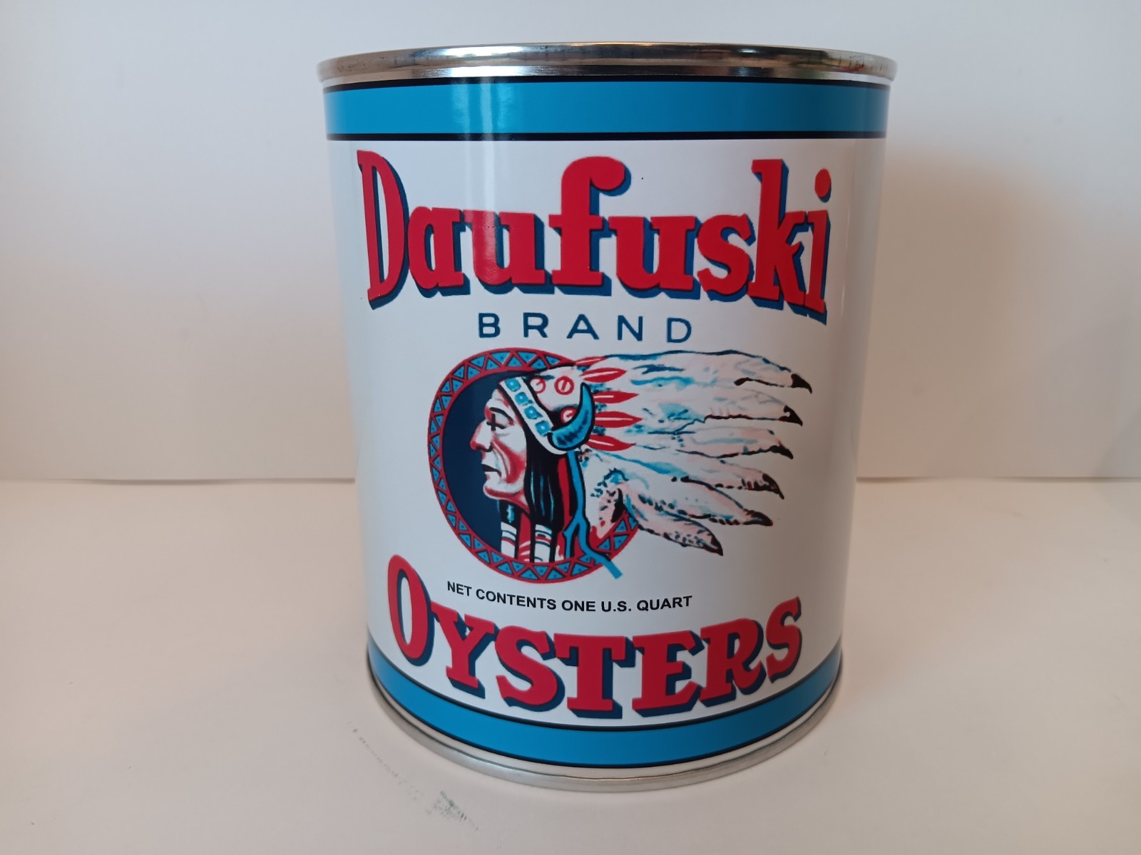 Vintage Daufuski Oyster Brand 1 qt. can - (RE-POP COLLECTIBLE) New 
