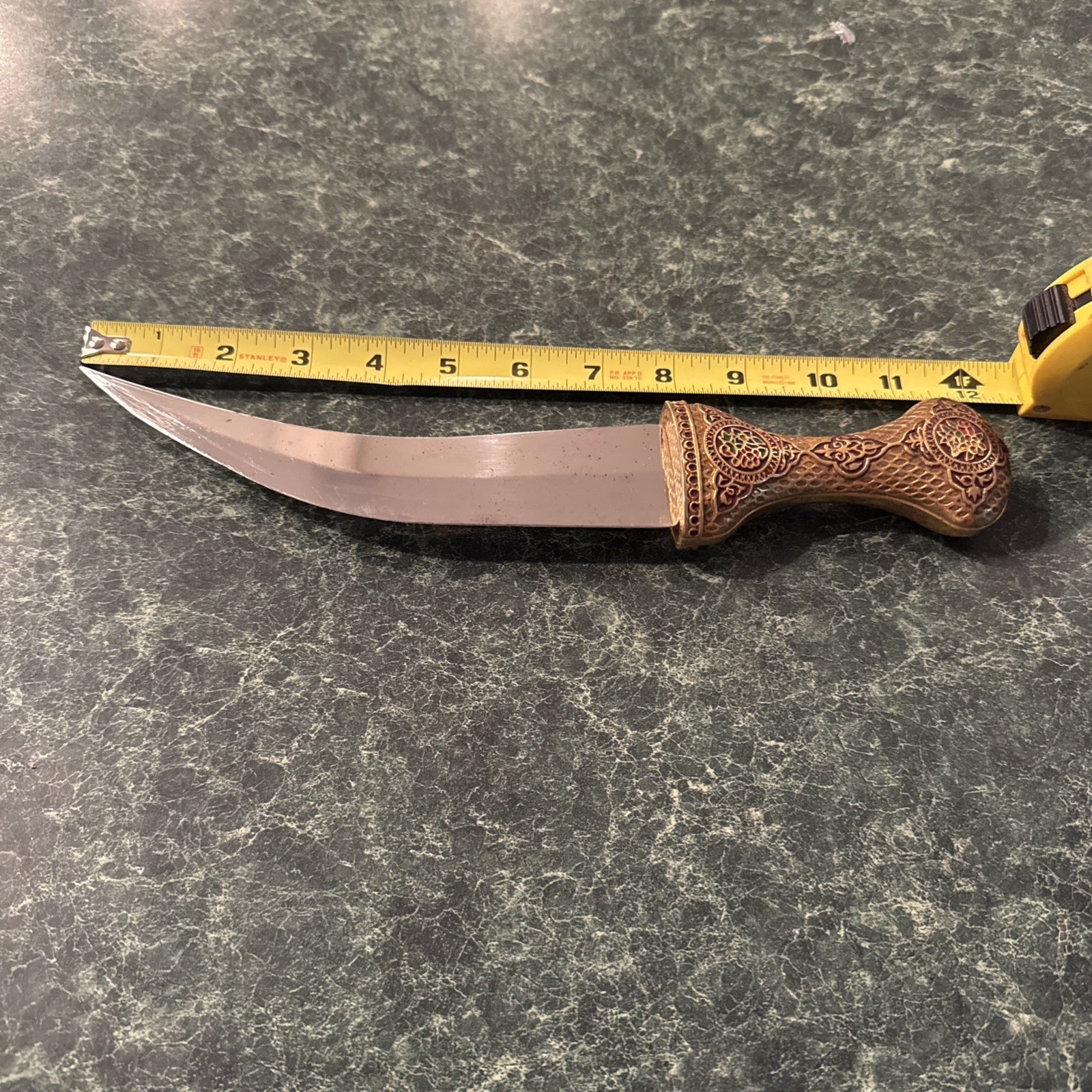 Vintage Mid East Bedouin Shibriya Dagger Carved Horn Handle Curved Knife 12 Vintage Mid East Bedouin Shibriya Dagger Carved Horn Handle Curved Knife 12