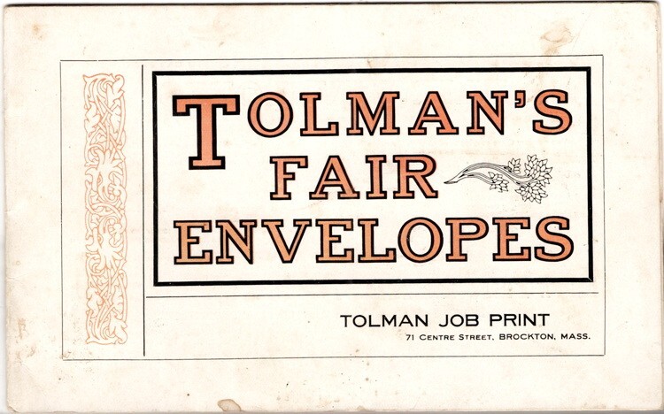 Antique Illustrated Tolman\'s Fair Envelopes Catalog, advertising, Early 1900\'s