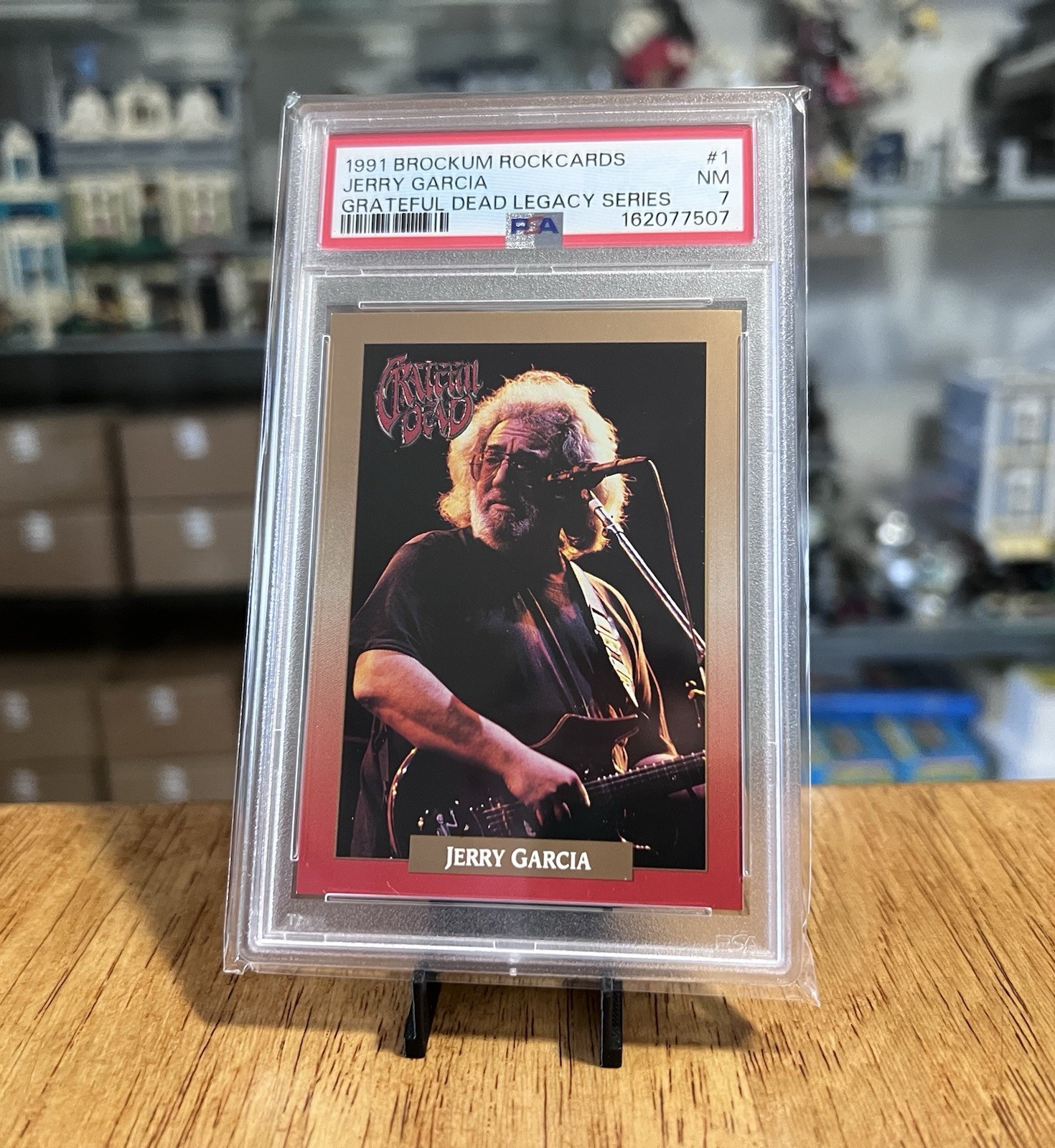 1991 Brockum Rockcards #1 Jerry Garcia Grateful Dead Legacy Series PSA 7 CHASE