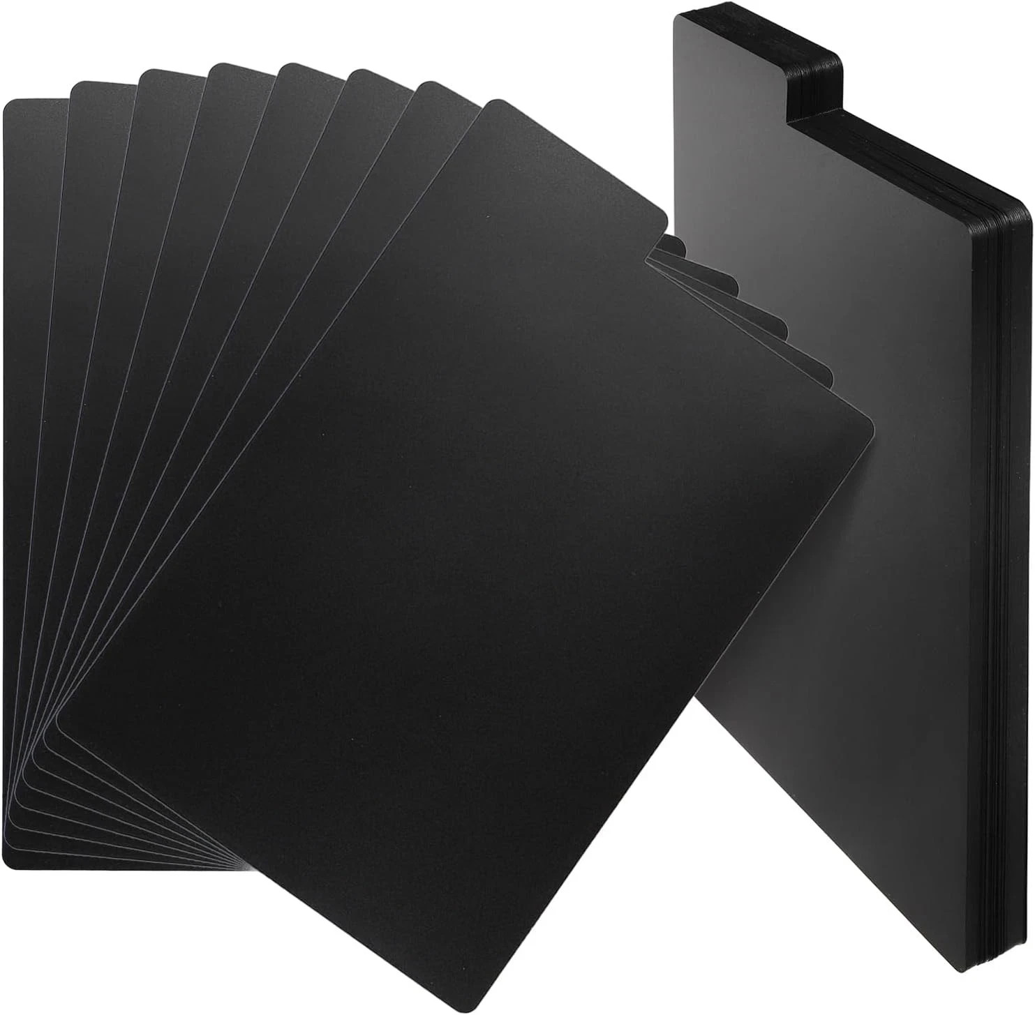 70 Pcs Comic Book Dividers Black Tall Daivider with Tabs Plastic Frosted Card