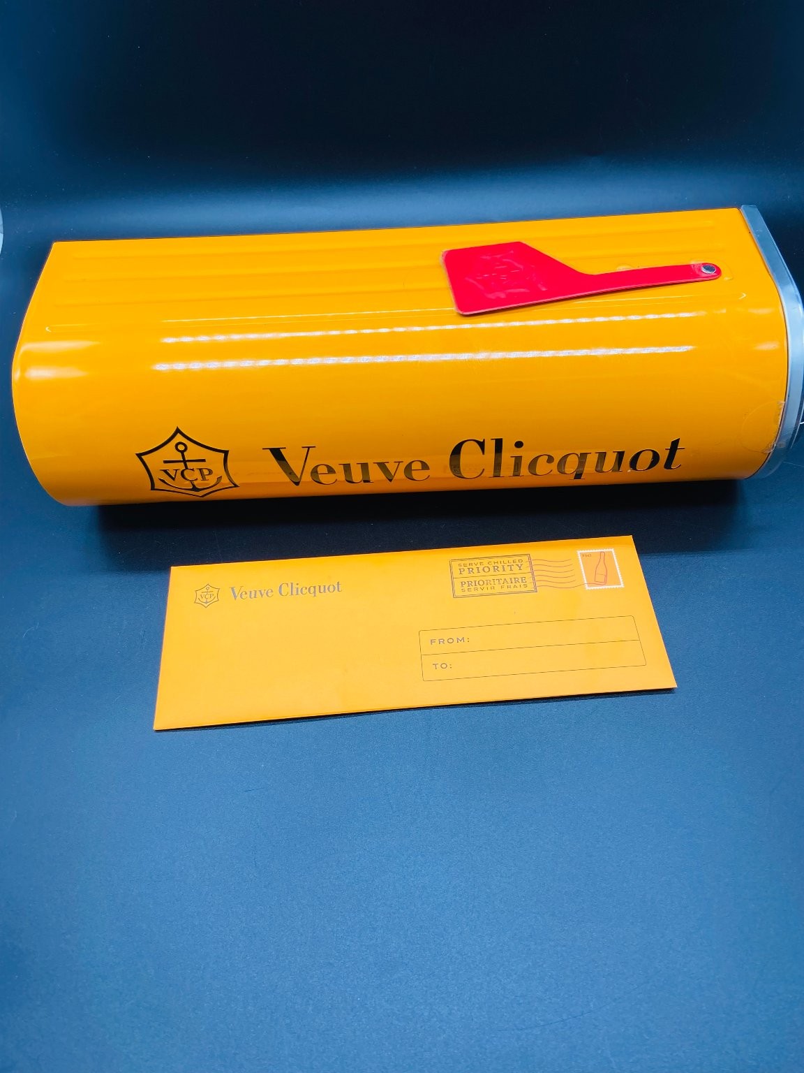 Veuve Clicquot Champagne Mailbox Ice Bucket Cooler & Envelope Display Prop