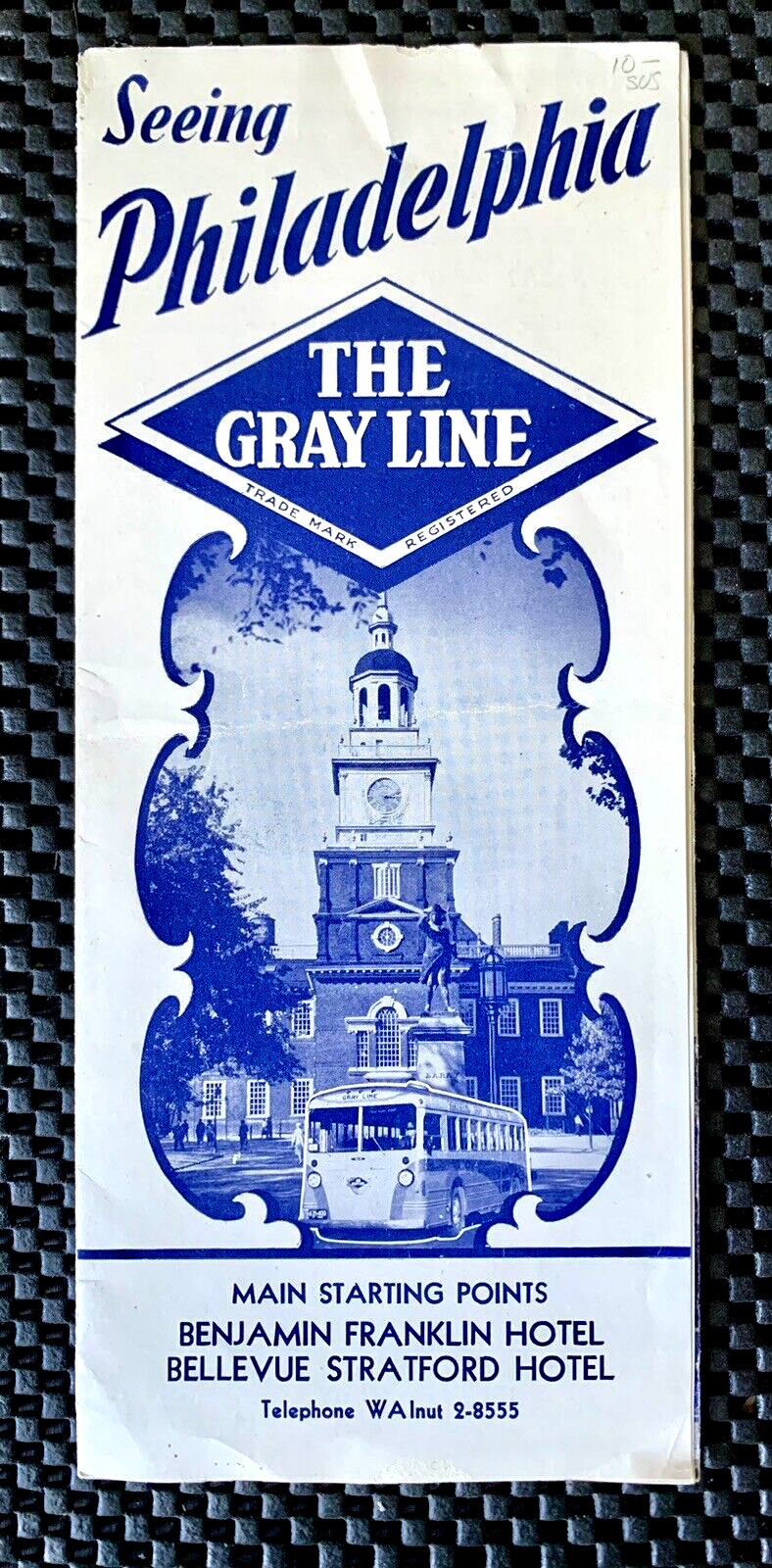 SEEING PHILADELPHIA THE GRAY LINE VALLEY FORGE BUCKS COUNTY TRAVEL BROCHURE