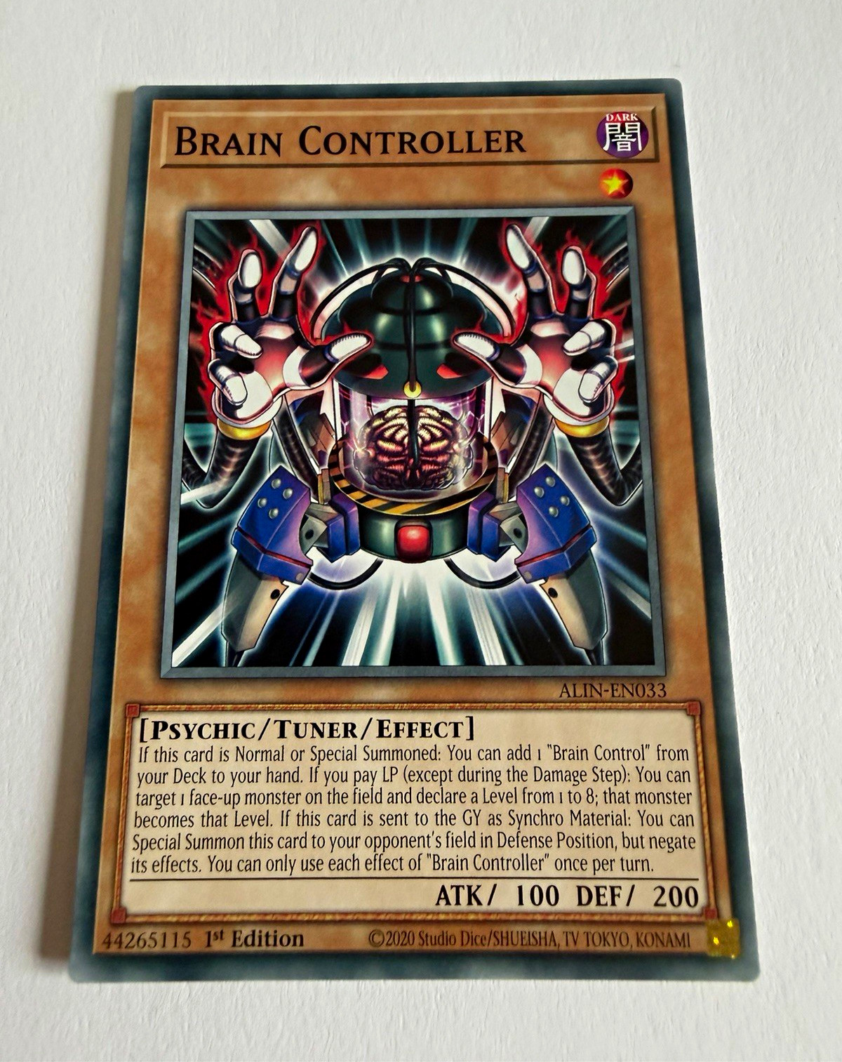 Konami Yu-Gi-Oh TCG Brain Controller ALIN-EN033 1st EN 100/200