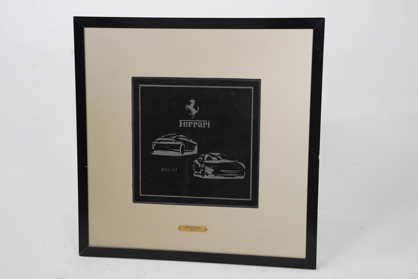 Rare 1997 Ferrari Days Commemorative Granite Framed Wall Plaque 456 GT