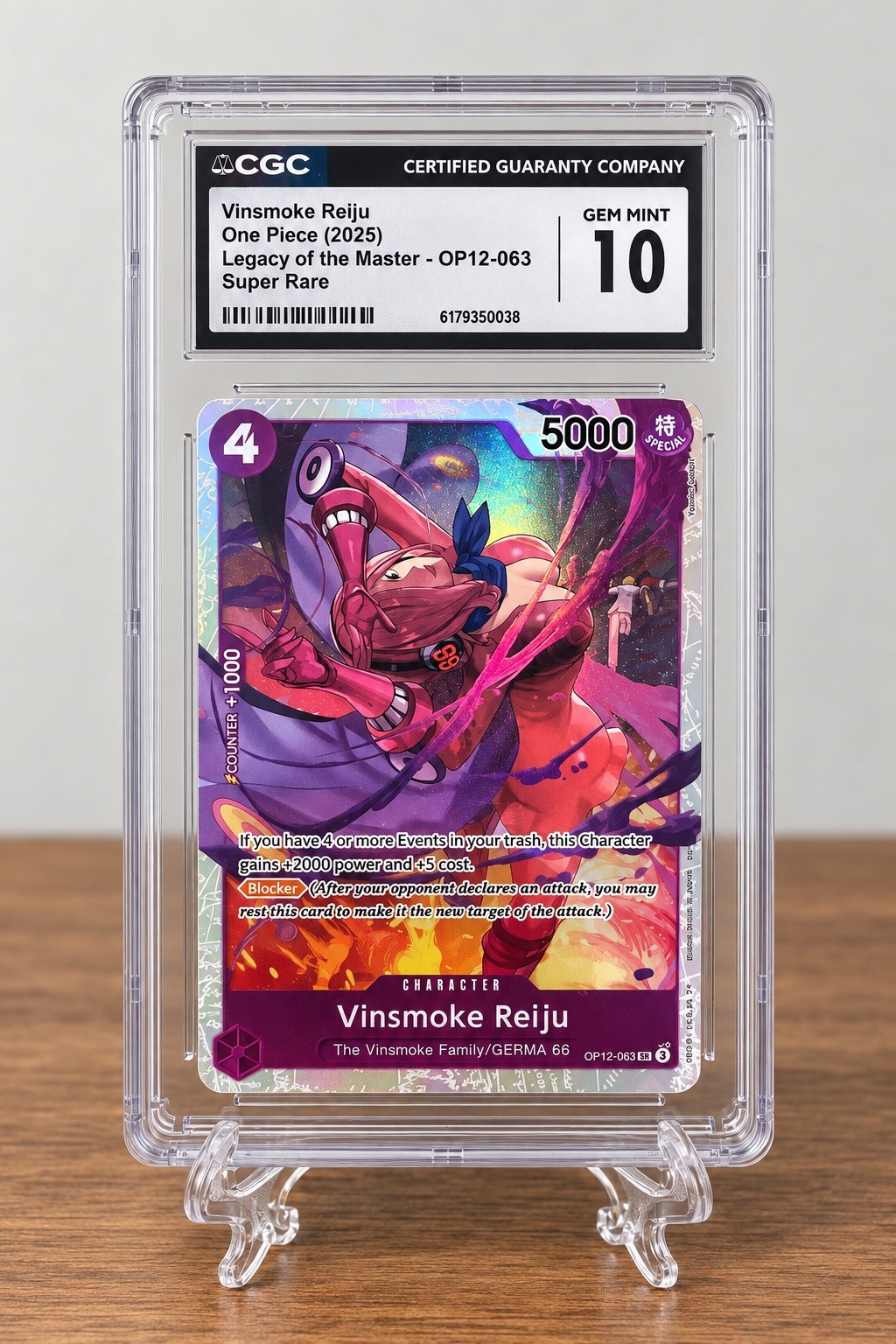 2025 One Piece OP12 EN Vinsmoke Reiju #063 CGC 10 GEM SUPER RARE Extended Art
