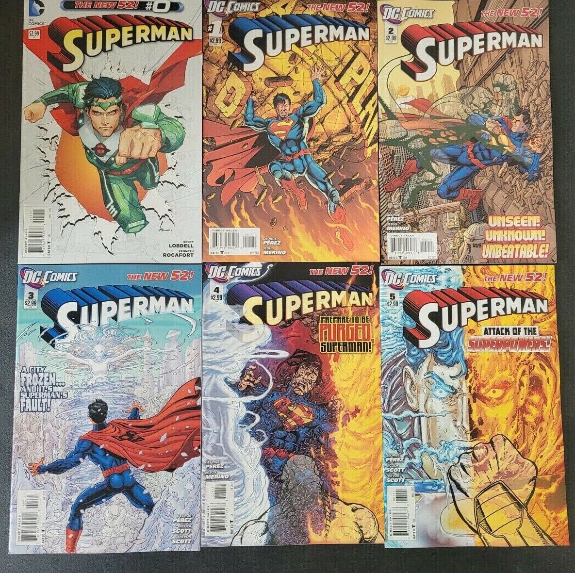 SUPERMAN #0,1-15 (2011) DC 52 COMICS FULL RUN OF 16 STRAIGHT ISSUES 1ST PRINTS