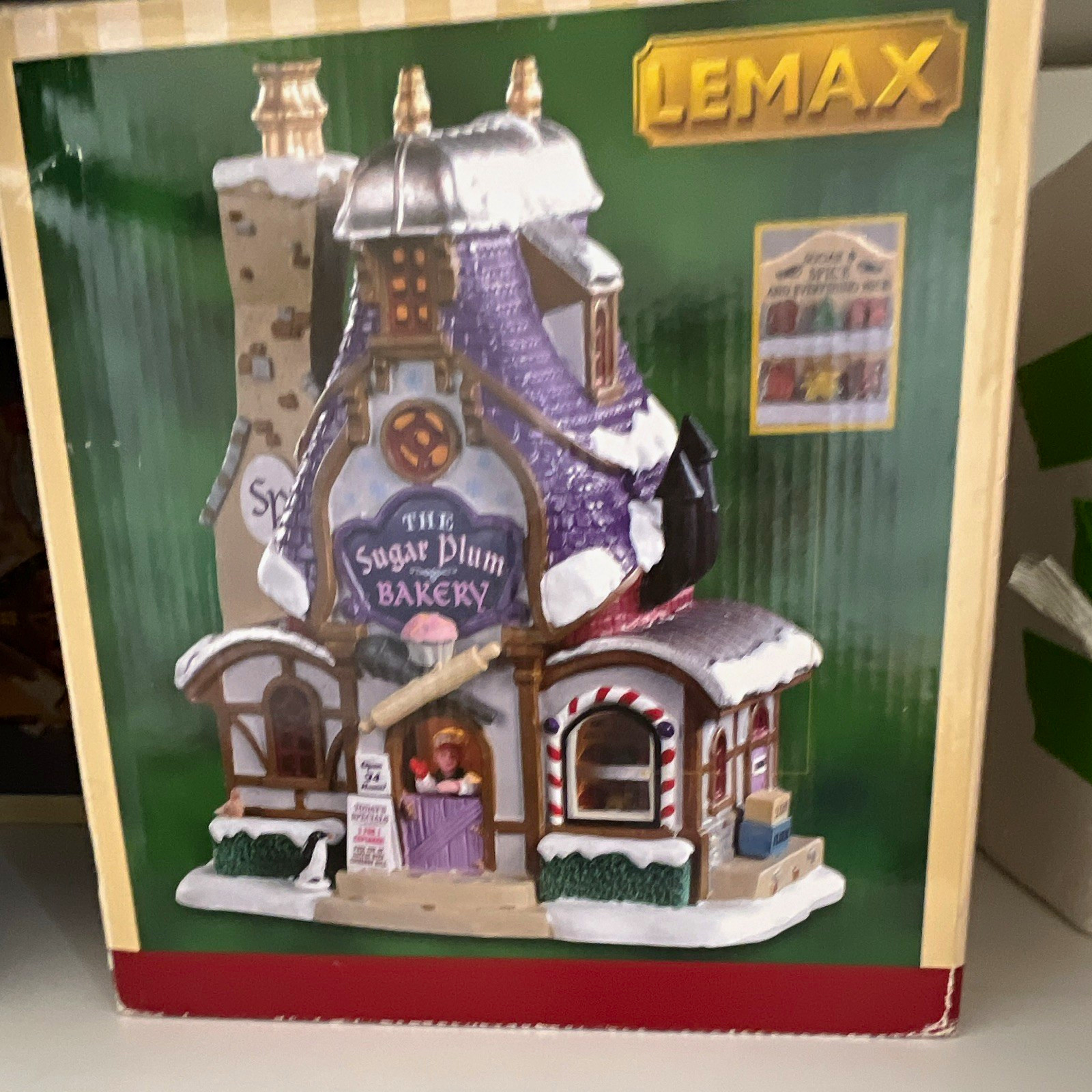 Lemax Sugar Plum Bakery Christmas Village House Ceramic Painted Boxed