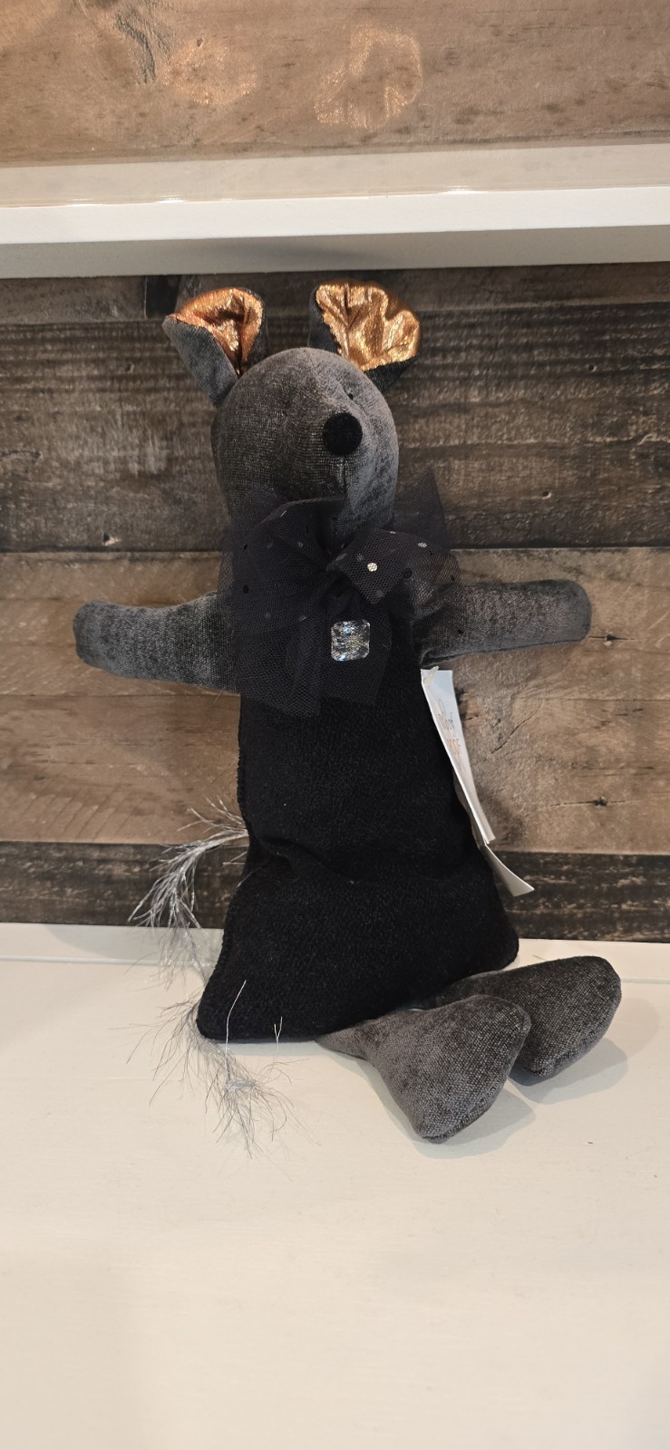 Vintage HTF Halloween Woof & Poof Witch Mouse Plush Shelf Sitter RARE 15