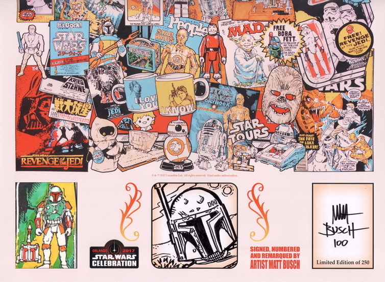 Matt Busch SIGNED \'17 Star Wars Celebration Exc Print #100/250 w/ ORIGINAL ART