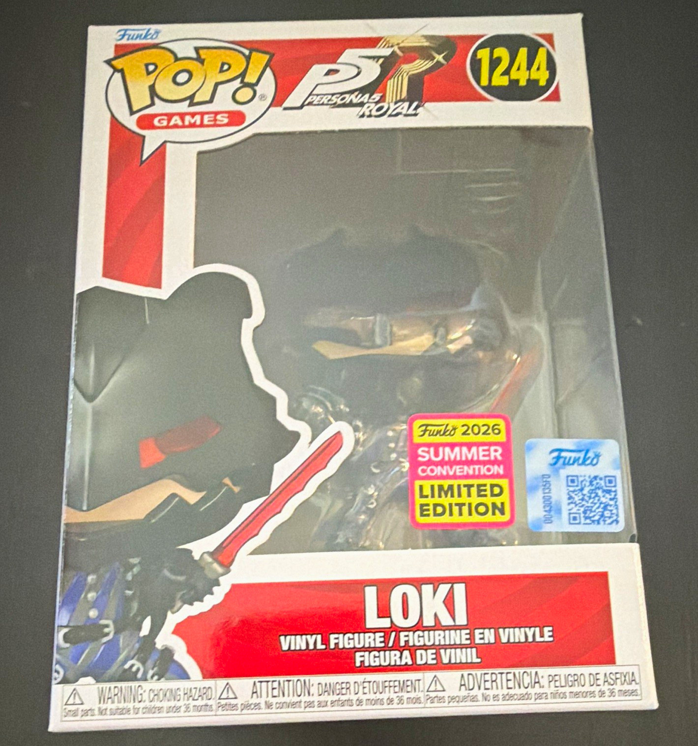 Funko Pop Persona 5 Royal Loki 1244 Funko 2026 SummerCon Exclusive w/ protector