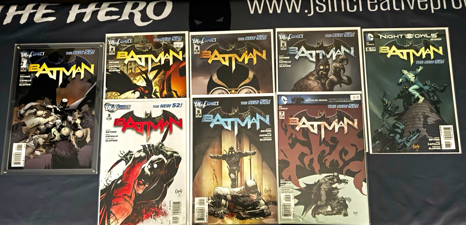 DC Comics Batman New 52 Comic Lot #1-8 Scott Snyder Greg Capullo Glapion