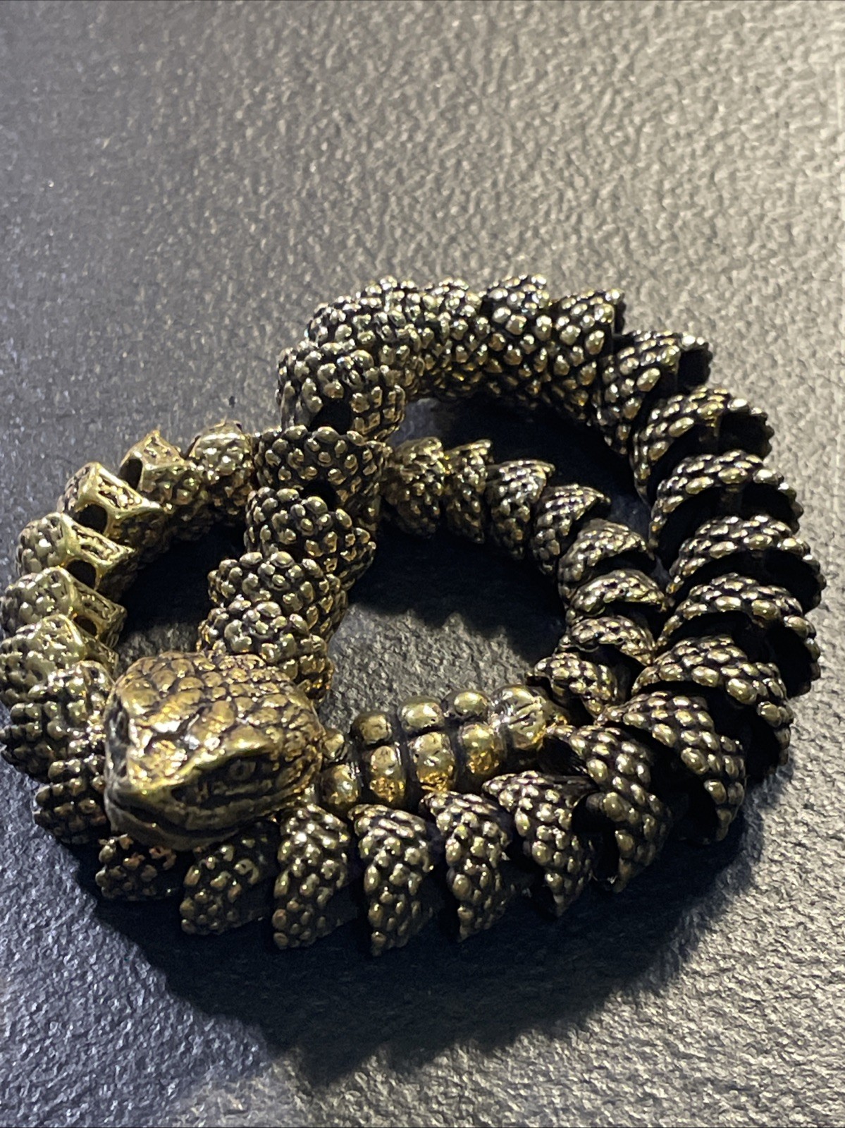 5.5 Ounce 13 Inch Copper/Brass/Bronze Articulated Posable Snake