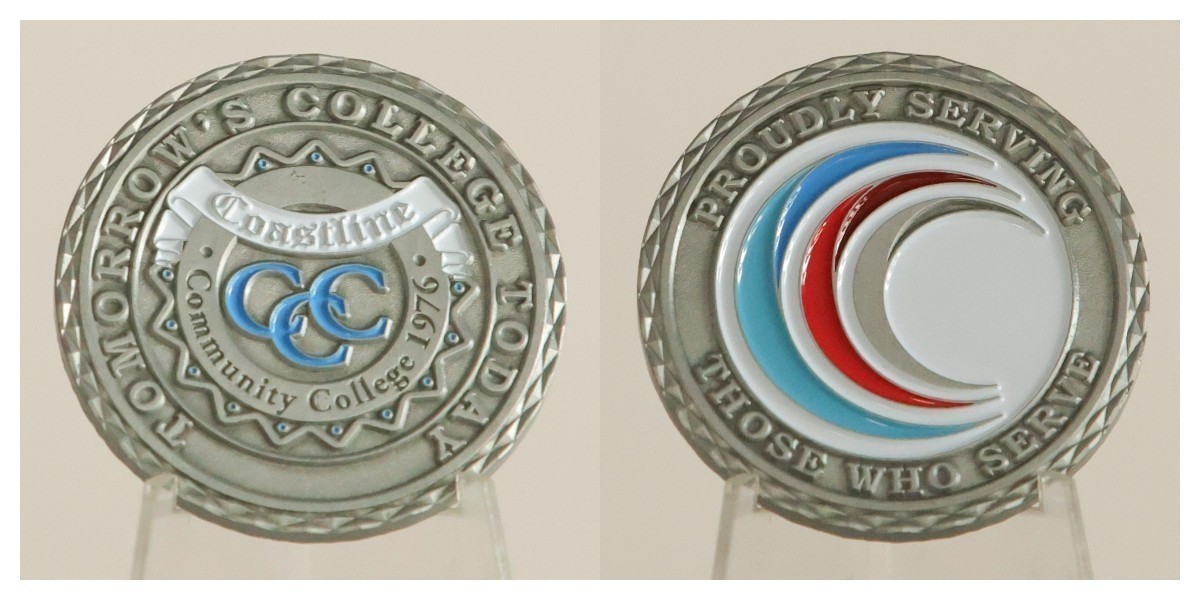 Coastline Community College Those Who Serve Challenge Coin  3#A