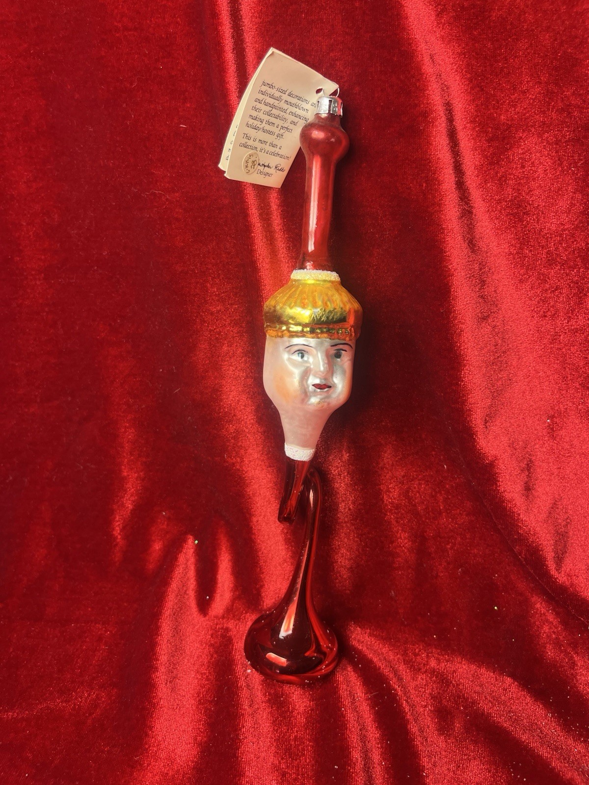 Christopher Radko Ornament Trumper Player Two Face Red Version Vintage Retired