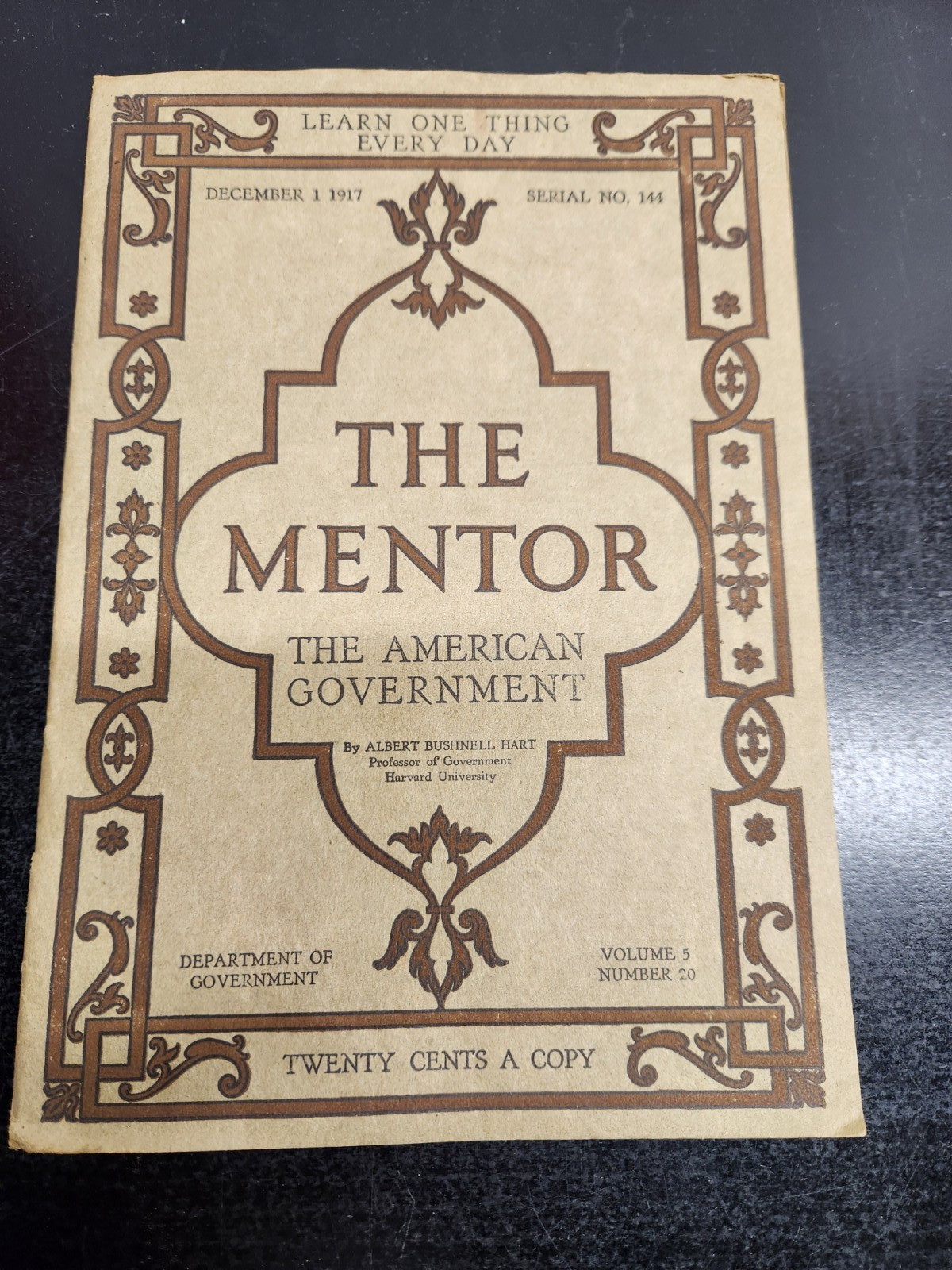 Dec. 1917 The Mentor - The American Government - Serial # 144