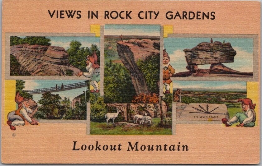 c1940s Lookout Mountain, Tennessee LINEN Postcard \