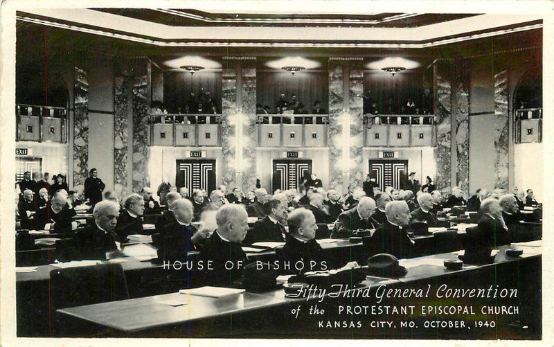 1940s House Bishops Religion Protestant Episcopal RPPC Kansas City Missouri 985