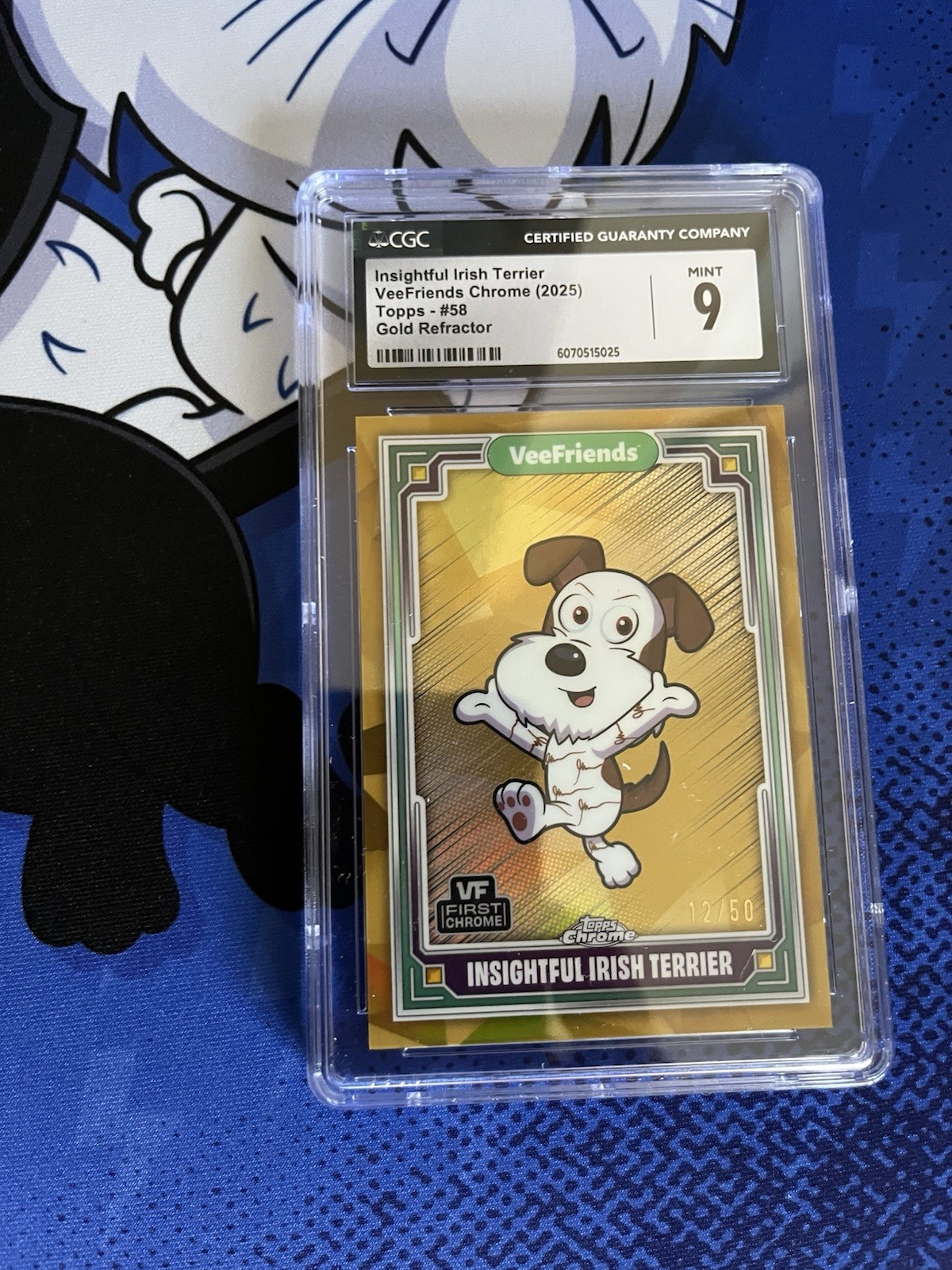 Topps Chrome VeeFriends 2025 | Insightful Irish Terrier | Gold 12/50