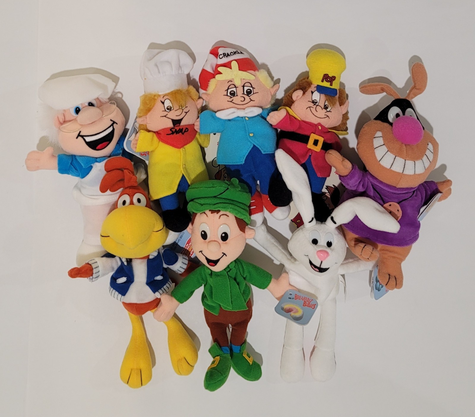 Vintage 1990\'s BREAKFAST CEREAL MASCOT Bean Bag LOT - Kellogg\'s & General Mills