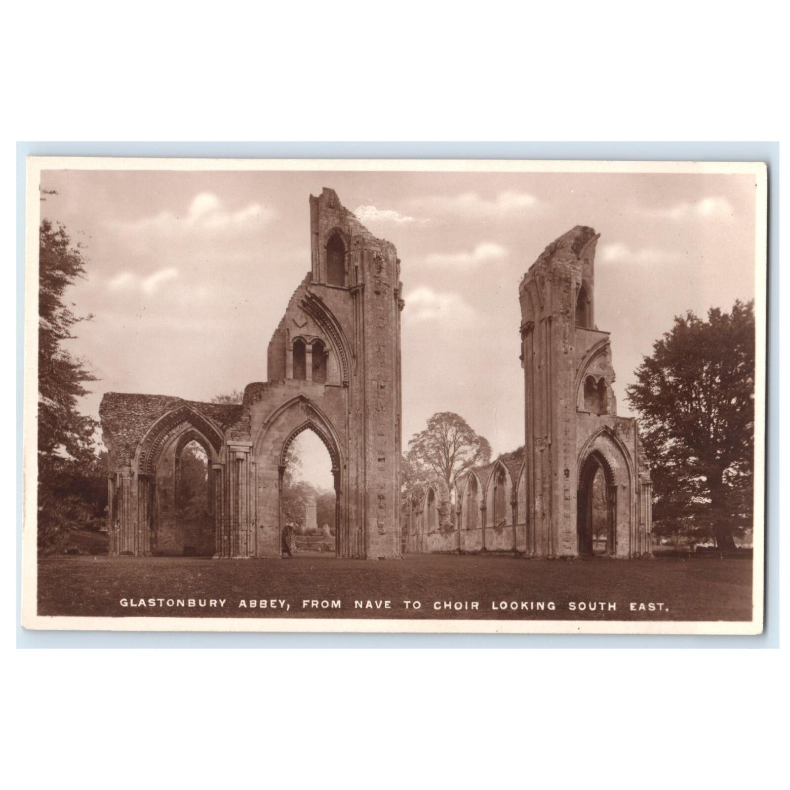 Glastonbury Abbey Antique Postcard Unposted London England Tuck\'s
